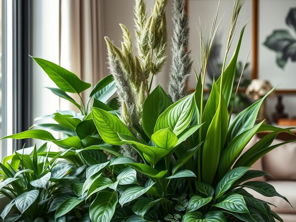 Kompozycje roślinne w salonie: jak łączyć gatunki, faktury i wysokości dla harmonii wnętrza